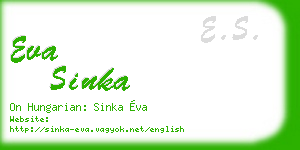 eva sinka business card